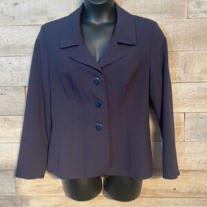 🛍️3/$30‎ Allison Daley women’s navy blue structured fitted blazer in size  14